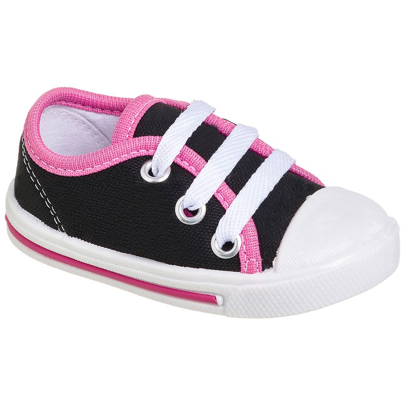 KB24001-130_A-Tenis-para-bebe-pink-preto-no-Bebefacil-loja-roupas-e-enxoval-bebe