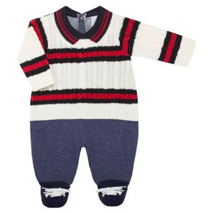 Macacão longo c/ Blusão para bebê em tricot Harry - Beth Bebê