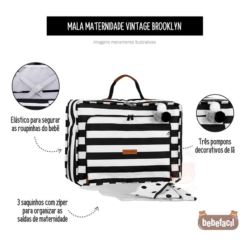MB12BRO402.21-C-Mala-Maternidade-Vintage-Brooklyn-Black-and-White---Masterbag
