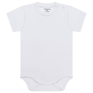 Body curto para bebê em suedine Branco - Tilly Baby