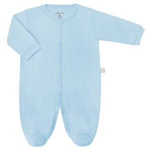 Macacão longo para bebê em suedine Azul - Tilly Baby