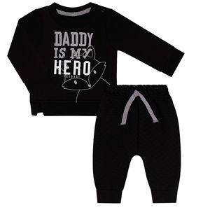 Blusão c/ Calça saruel para bebê em moletom Daddy - TMX