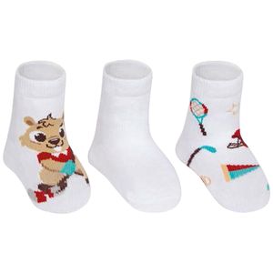 Kit com 3 meias Soquete para bebê Esquilinho - Puket