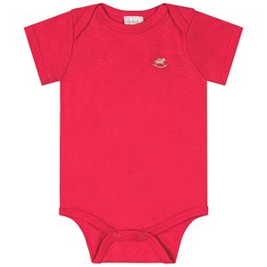 Body curto para bebê em suedine Vermelho - Up Baby