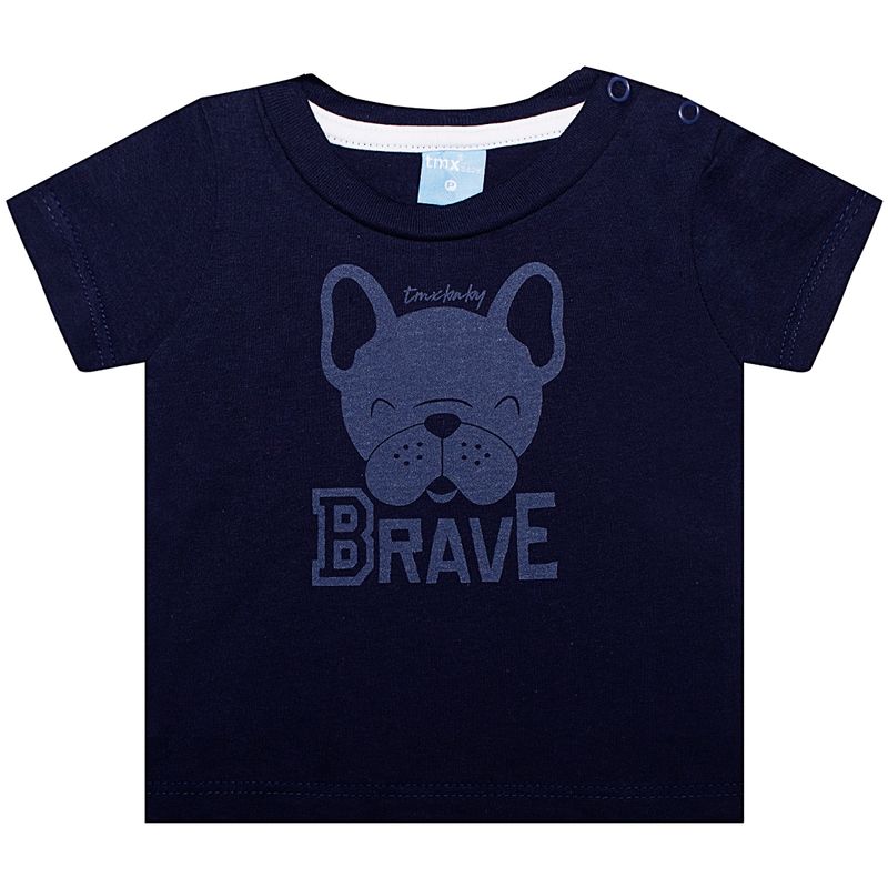 TMX4082-MR-B-moda-bebe-menino-conjunto-camiseta-short-em-malha-bulldog-brave-TMX-no-bebefacil-loja-de-roupas-para-bebes