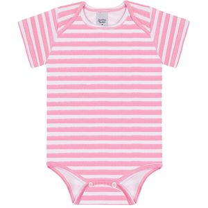 Body curto para bebê em cotton  Listradinho - Junkes Baby