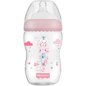 Mamadeira Anticólica First Moments Rosa 330ml (4m+) - Fisher Price
