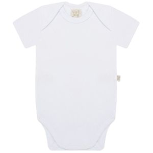 Body curto para bebê em suedine Branco - Pingo Lelê