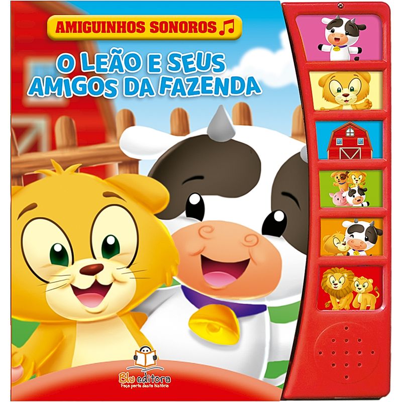 BLU721-A-Livro-Amiguinhos-Sonoros-O-Leao-e-Seus-Amigos-da-Fazenda---Blu-Editora