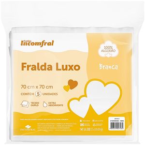 Fralda Luxo Branca 5un - Incomfral