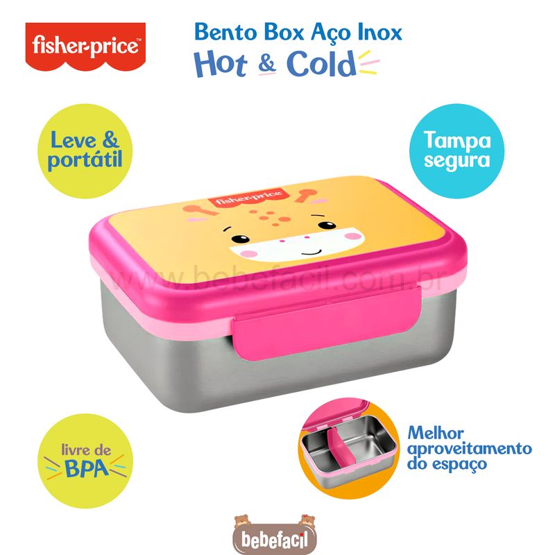 BB1093-C-Bento-Box-Aco-Inox-Hot---Cold-800ml-Rosa-Shock-6m---Fisher-Price