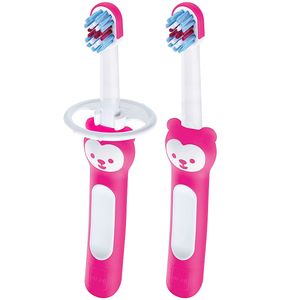 Escova de Dentes Baby's Brush 2 Unidades Rosa (6m+) - MAM