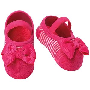 Meia Sapatilha para bebê Boneca Laço Pink - Puket