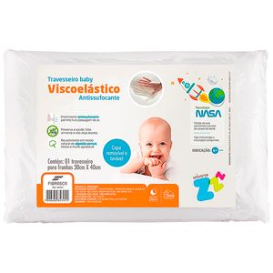 Travesseiro Nasa Baby Antissufocante Viscoelástico Percal (6m+) - Fibrasca