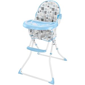 Cadeira Alta de Alimentação Slim Leãozinho Azul (6m+) - Multikids Baby