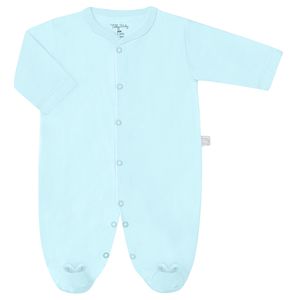 Macacão longo para bebê em plush Azul Orelhinhas - Tilly Baby