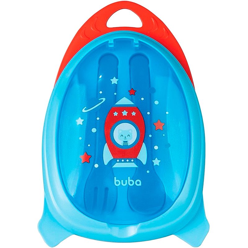 BUBA13514-A-Kit-Refeicao-com-Talher-e-Estojo-Foguete-Azul-6m---Buba