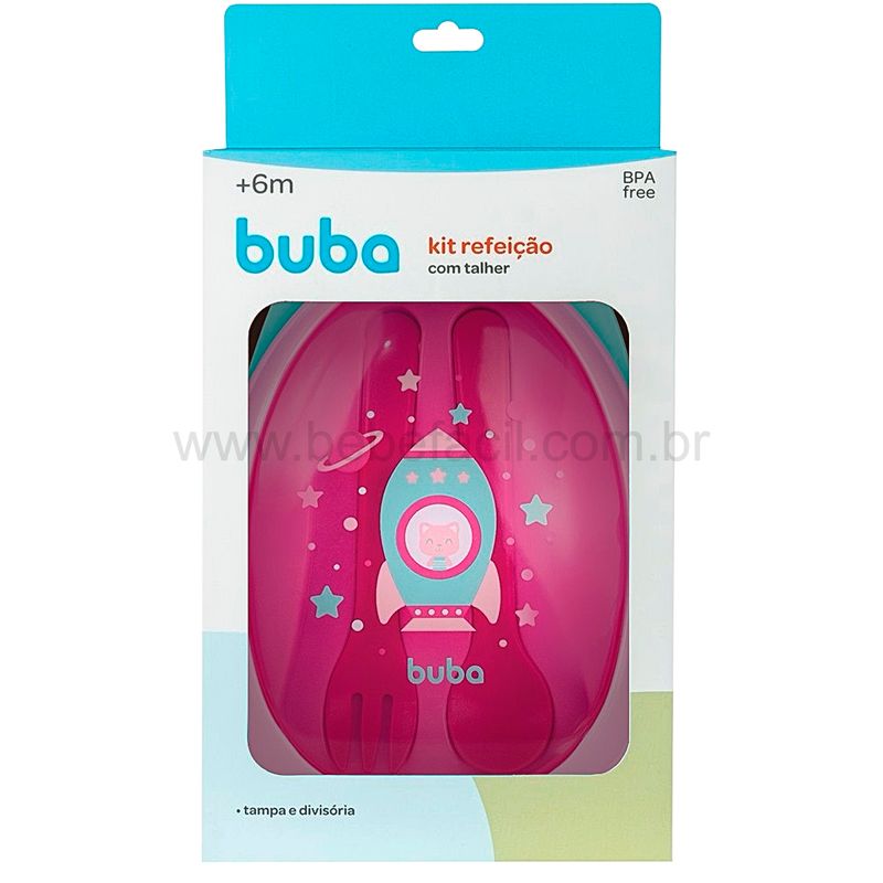 BUBA13515-F-Kit-Refeicao-Talher-com-Estojo-Foguete-Rosa-6m---Buba