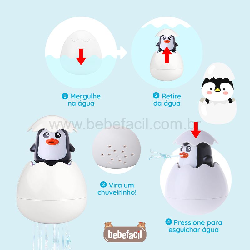 BUBA13610-E-Brinquedo-de-Banho-Chuveirinho-Pinguim-6m---Buba