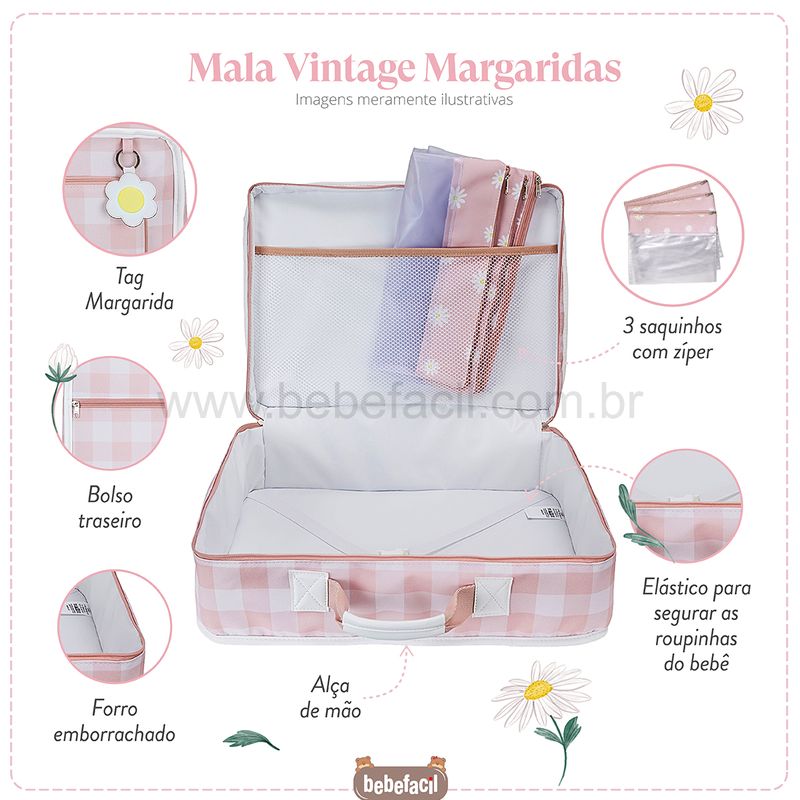 MB12MAR402-F-Mala-Maternidade-Vintage-Margaridas---Masterbag