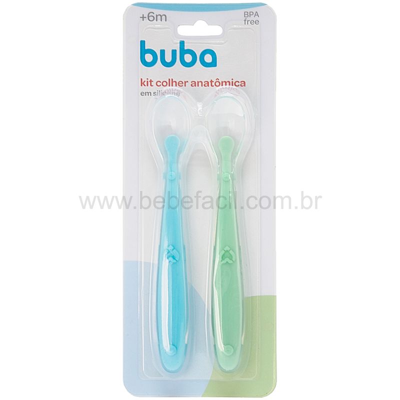 BUBA13915-G-Kit-2-Colheres-de-Silicone-Azul-e-Verde-6m---Buba