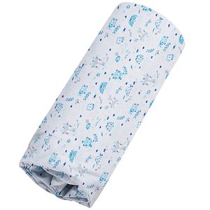 Lençol de baixo para berço em tricoline 150 Fios Animais Azul - Fisher Price