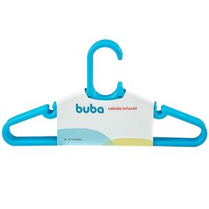Kit 10 Cabides Infantil de Plástico Azul - Buba