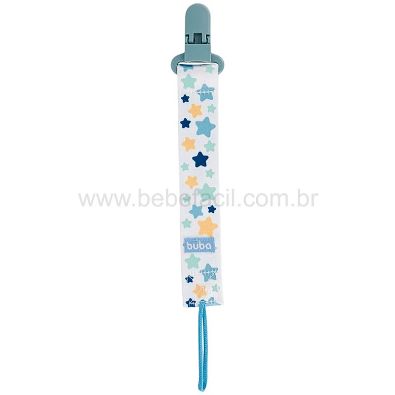 BUBA14499-C-Kit-2-Prendedores-de-Chupeta-Estrelas-Azul-3m---Buba