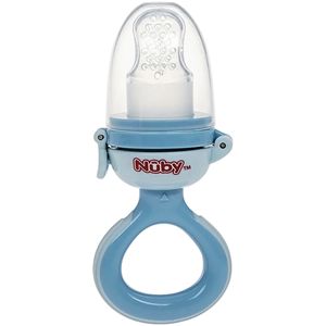 Alimentador de Silicone para bebê com Regulagem Twist n' Feed Azul (6m+) - Nuby