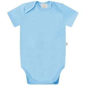 Body curto para bebê em suedine Azul - Pingo Lelê