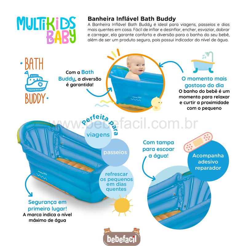 BB1157-C-Banheira-Inflavel-Bath-Buddy-Azul-6-12m---Multikids-Baby