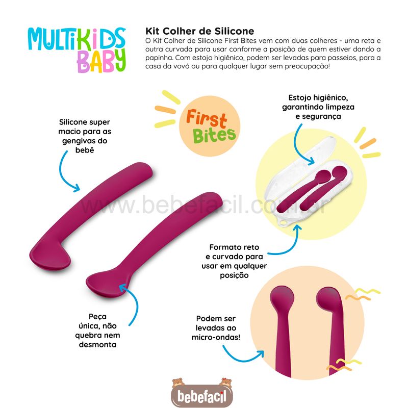 BB1046-D-Kit-2-Colheres-de-Silicone-com-Estojo-First-Bites-Rosa-6m---Multikids-Baby