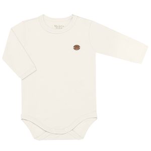 Body longo para bebê em algodão egípcio Marfim - Mini & Co.