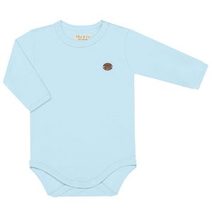 Body longo para bebê em algodão egípcio Azul - Mini & Co.