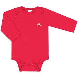 Body longo para bebê em suedine Vermelho - Up Baby