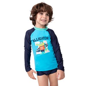 Camiseta Surfista para bebê em lycra FPS 50 Jacaré - Puket