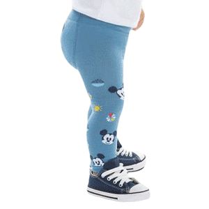 Meia Legging para bebê Mickey Azul - Lupo