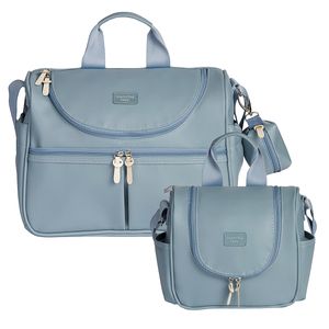 Bolsa Nina + Frasqueira Térmica Emy Carrinhos Azul – Masterbag