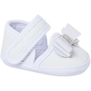 Sandália para bebê Básica Laço Strass Branco - Keto Baby