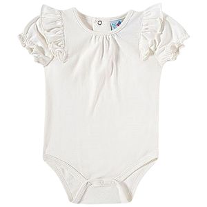 Body curto para bebê em suedine Babadinhos Marfim - Tip Top