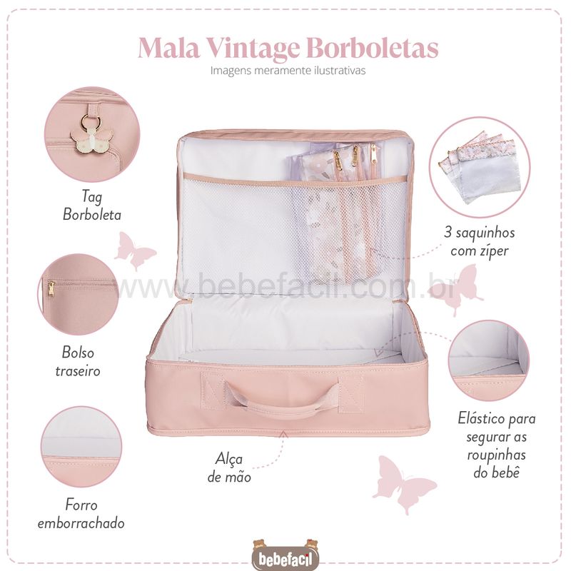 MB11BBR402-F-Mala-Maternidade-Vintage-Borboletas-Rosa---Masterbag