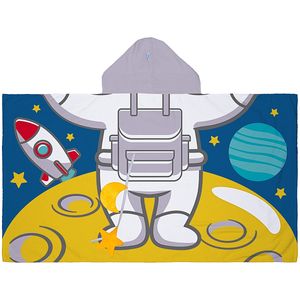 Toalha de banho 3D c/ capuz atoalhado Infantil Astronauta Funny - Baby Joy