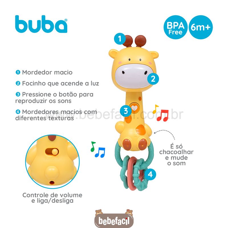 BUBA16994-K-Chocalho-e-Mordedor-Girafa-Musical-6m---Buba