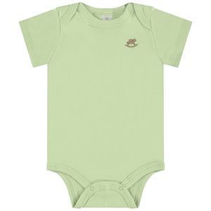 Body curto para bebê em suedine Verde Claro - Up Baby