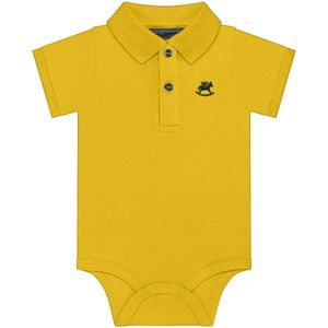 Body Polo para bebê em suedine Amarelo - Up baby