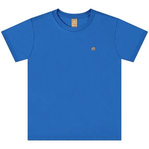 Camiseta para bebê em meia malha Azul Aster - Up Baby