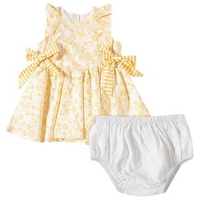 Vestido com Calcinha para bebê em tricoline Sunshine - Tip Top