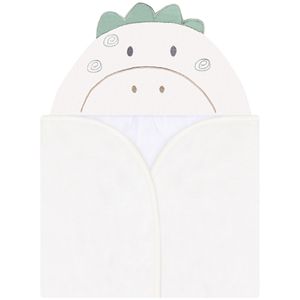 Toalha de banho c/ forro em fralda para bebê Dino - Mini & Co.
