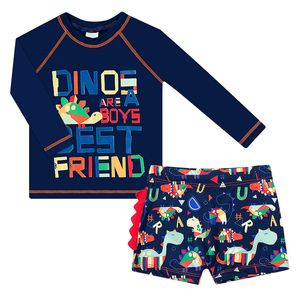 Conjunto de banho Kids Dinossaurinho: Camiseta Surfista + Sunga - Tip Top