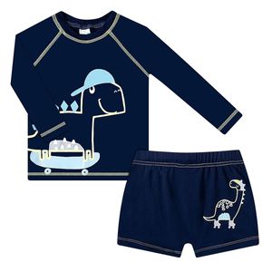 Conjunto de banho para bebê Dino Sport: Camiseta Surfista + Sunga - Tip Top